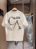 "CA North Carolina" Graffiti Letter Shirt Men Streetwear Aesthetic Cotton Oversized Tee