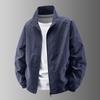 Live Broadcast Versatile Men's Jacket: Stand Collar Coat for Spring, Autumn, Winter - Suitable for Middle-aged and Young Men, Loose Fit.