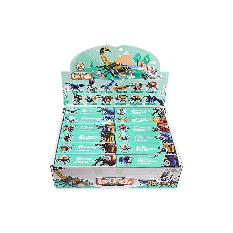 

[Block bulk purchase] Block set of series 1BOX dinosaur animal vehicle family indoor play child present Christmas birthday celebration (insect)