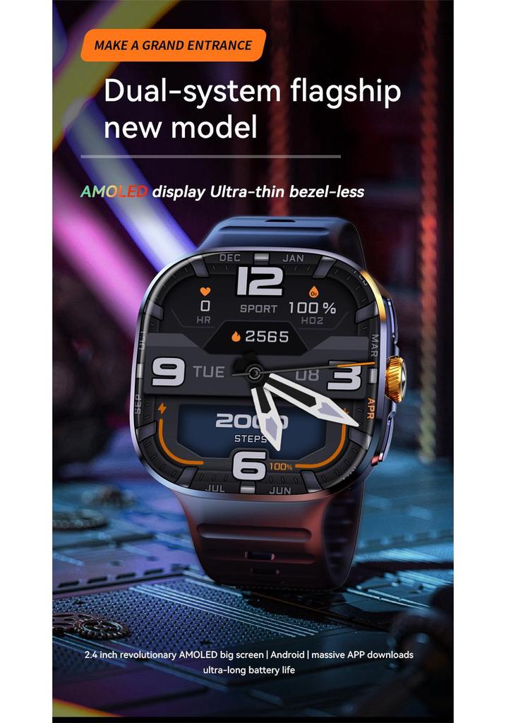 Global 5G Smartwatch m99: 2.4" Waterproof, Rotating Camera, Google Compatible