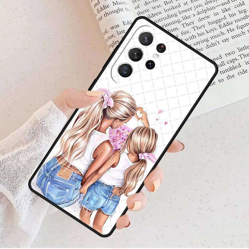 Baby Mom Girl Phone Case For Samsung Galaxy S25 S23 S30 S8 S21 S20 FE S24 S22 Note 10 20 Plus Lite Ultra