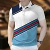 Men Polo T-Shirt Business Casual Short Sleeve Pattern Print Button T Shirt Summer Loose polyester Tops  Fashion Golf T-Shirts