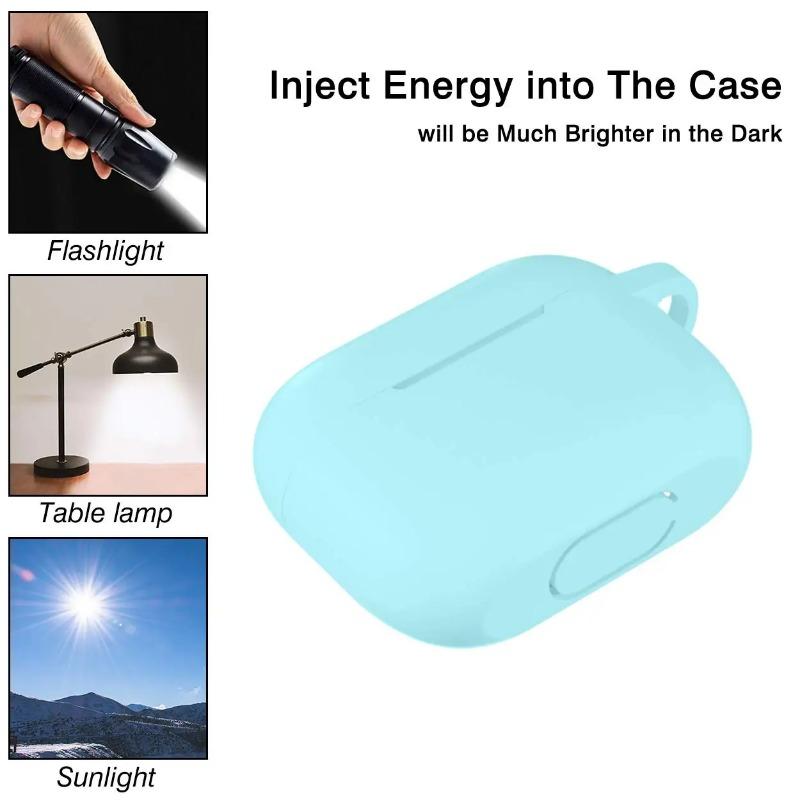 Night Fluorescent Luminous Earphone Case For AirPods Pro 1 2 3 Bluetooth Earphones Cases Silicone  Glowing in Dark  Shockproof
