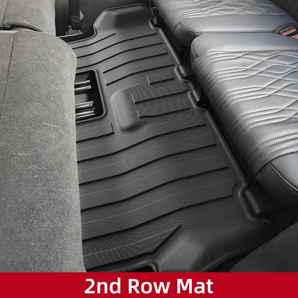 LUCKEASY Right Drive for GWM Tank 500 2024-2025 Hybrid HEV Hi4-T 7 Seater TPE Car Floor Mats Trunk Liner Cargo Accessories Black