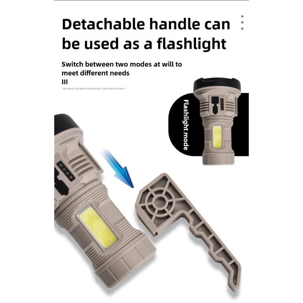 New Cross-Border High-Power Flashlight COB Outdoor Searchlight Type-C Rechargeable Emergency Handheld Work Light