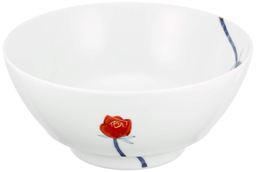 Arita Ware Denpeigama Ultimate Ramen Red Rose Diameter 18 X Height 8cm Ramen Bowl Bowl Ceramic Microwave and Dishwasher Safe Made In Japan R0050 "The