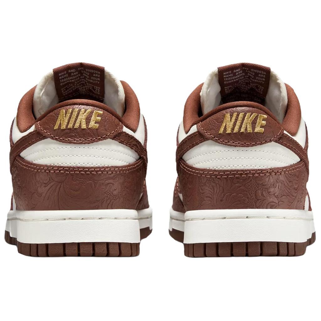 Nike Dunk Embossed Baroque Comfortable Fit Low-Top Sneakers Unisex sneakers White Brown IF3944-100