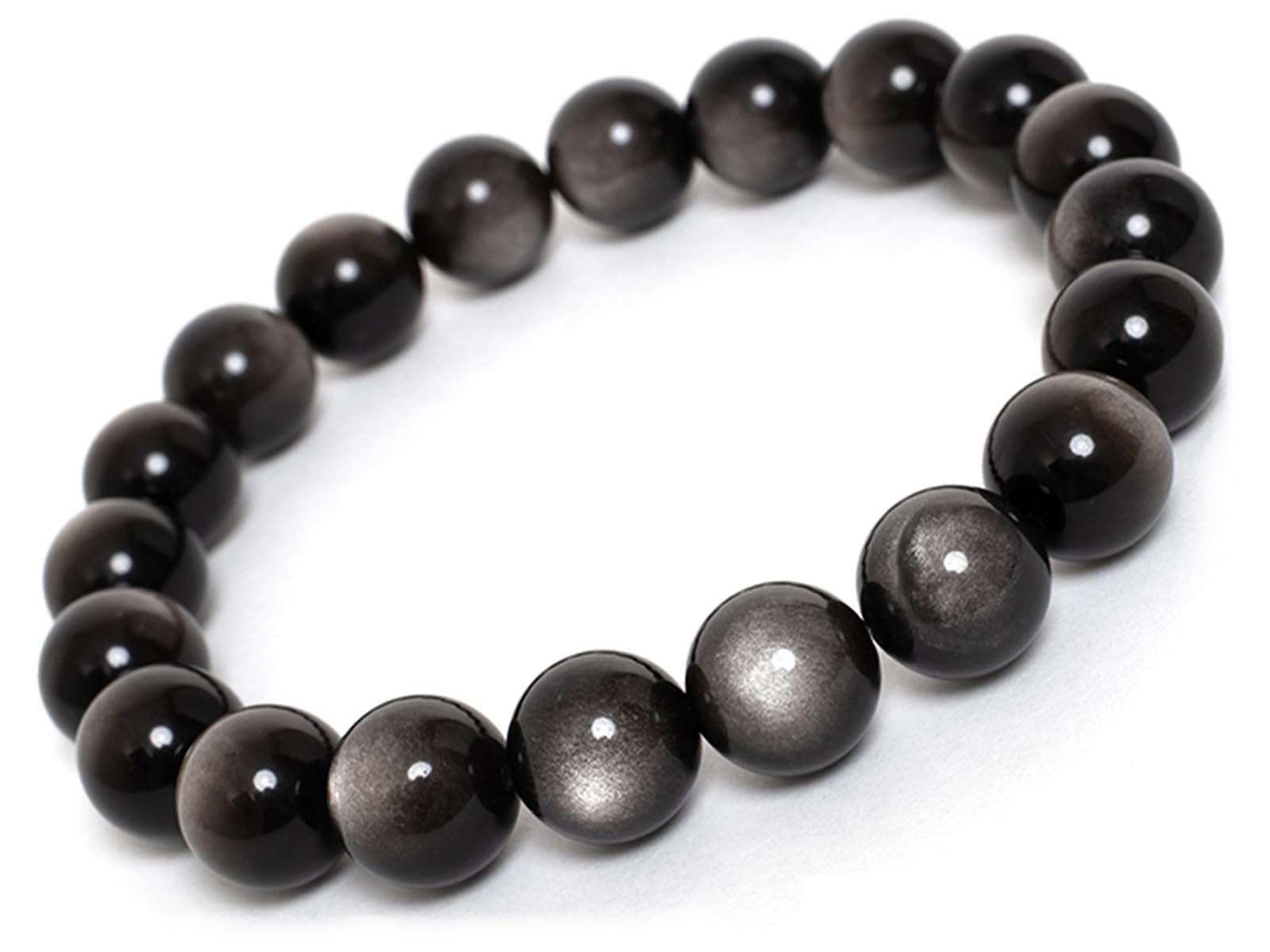 

MASHISO Power Stone Natural Silver Obsidian Stone with a Silvery Purifying Your Business and Protect Against Peace of Protection from Energy Prayer