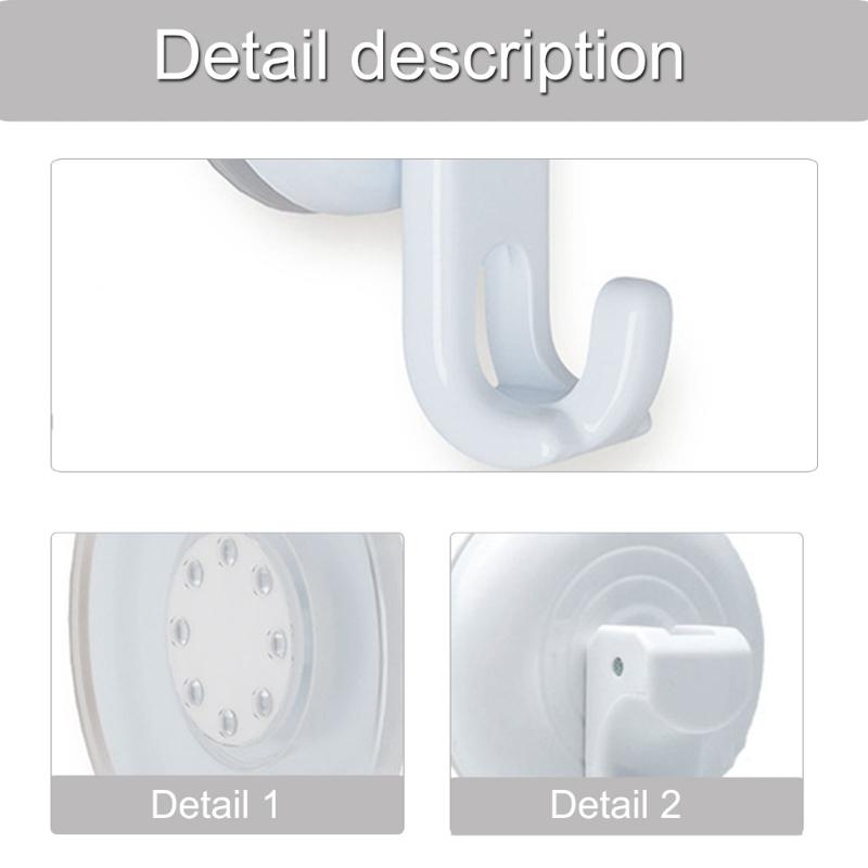 4pcs/8pcs Suction Cup Hooks Bathroom Towel and Loofah Hanger Strong Vacuum Hanging Hook Practical Robe Storage Rack