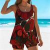 Women's Swimwear Tankini 2 Piece Swimsuit Gradient Fluid Pattern Vacation Bathing Suits