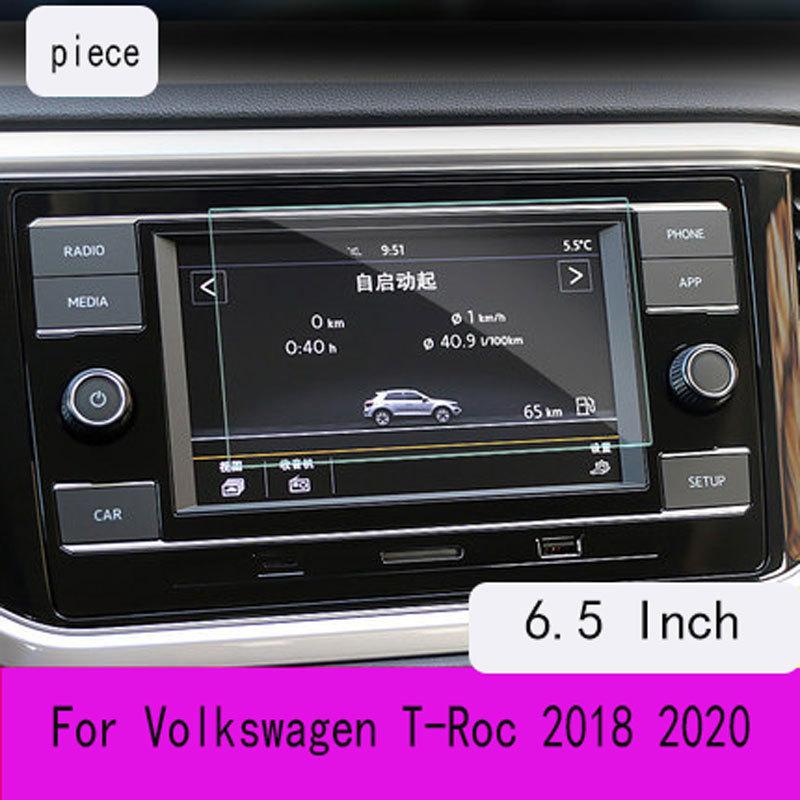 For Volkswagen T-Roc 2018 Automotive interior GPS navigation film LCD screen Tempered glass protective film Anti-scratch
