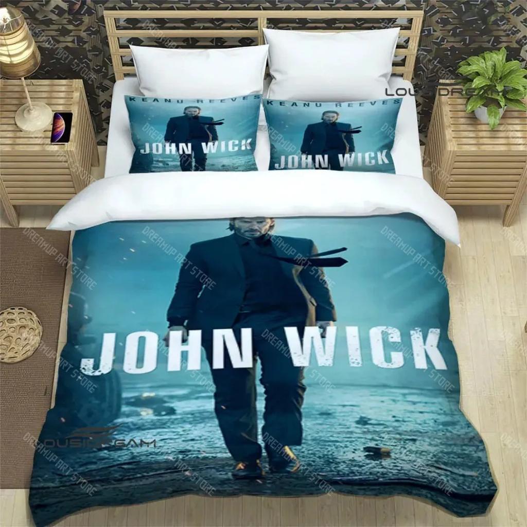 Customisable 3D Hd John Wick Duvet Cover Bed Set Movie John Wick Bedding Sets Quilt Cover Pillowcase Boys Adult Home Textile