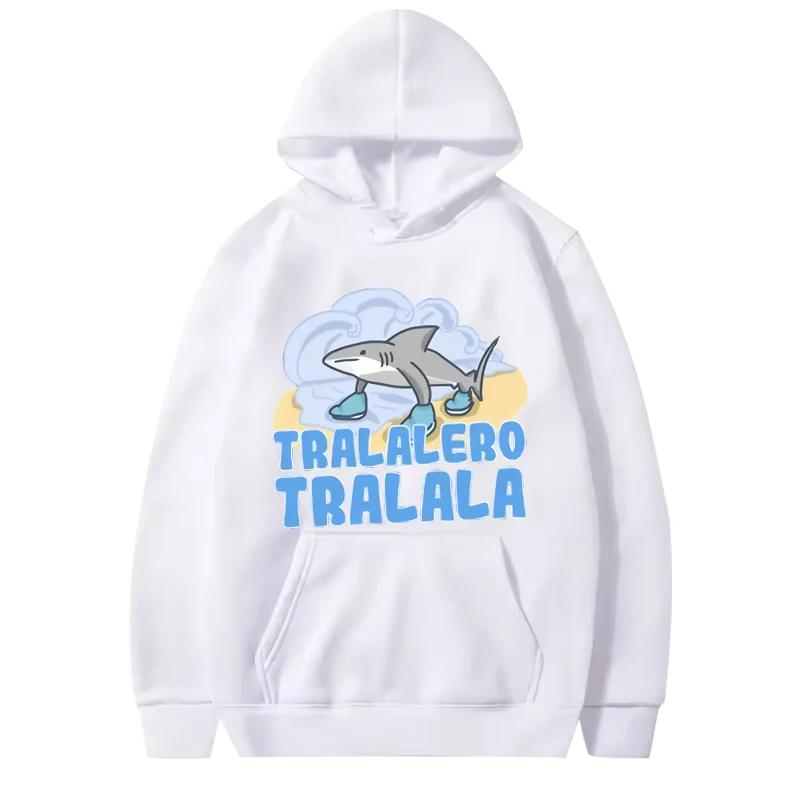 

Tralalero Tralala Shark Anime Style Hooded Sweatshirt for Women Long Sleeved Top Autumn and Winter Warm Pullover S