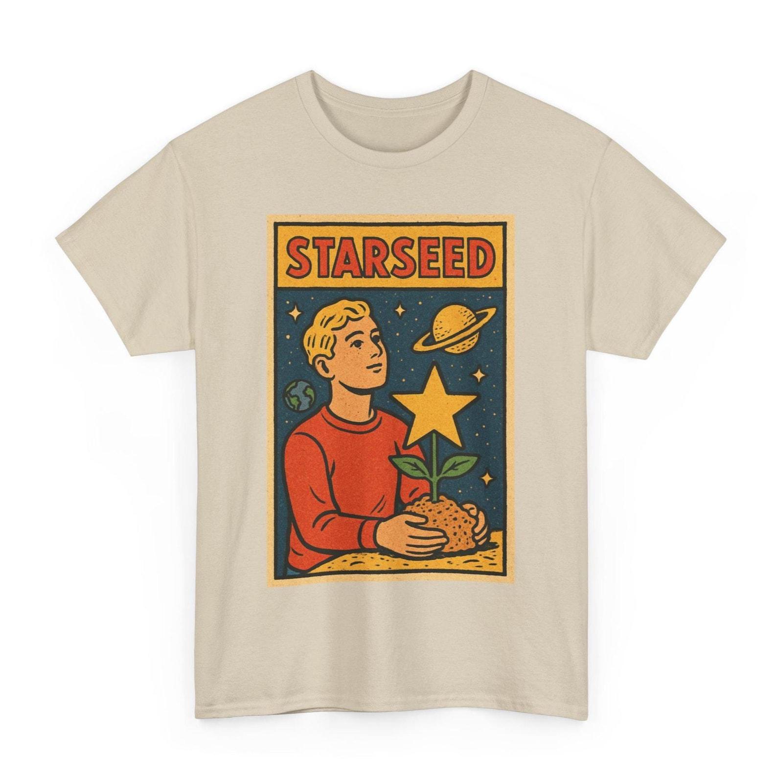 Starseed T-Shirt: Retro Comic Cosmic Soul, Spiritual Tee M