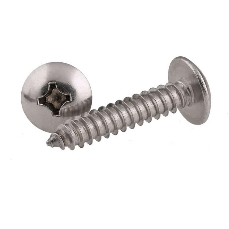 [1000 Pcs] Nickel-Plated Cross Pan Head Self-Tapping Screws, Large Umbrella Head, Pointed Tail, Sizes M3 M3.5 M4