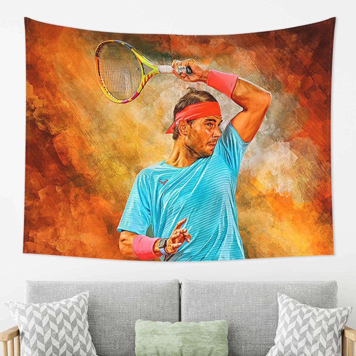 Обои Рафаэль Надаль Гобелен Настенное панно Эстетичный Декор для дома Гобелены для Гостиной Спальни 74x94cm(29x37in)