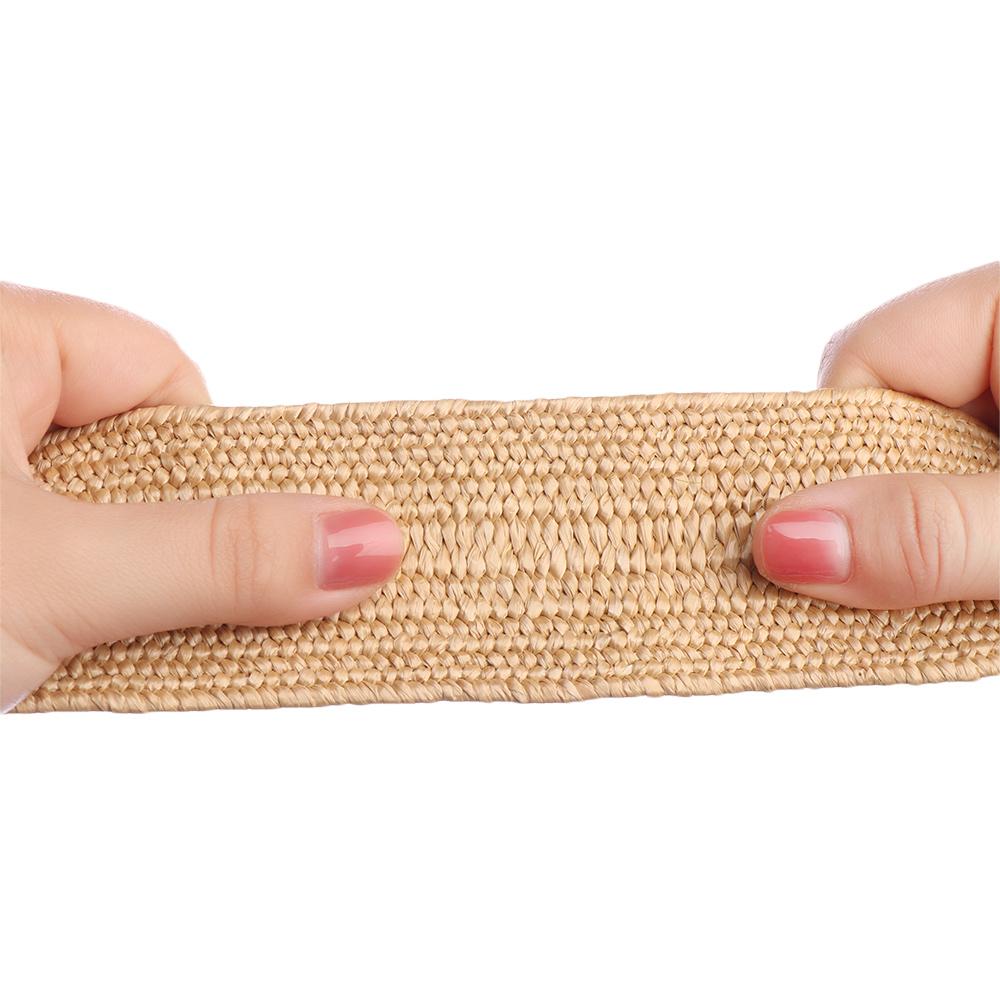 Round Wooden Buckle Dress Belt For Women Elastic Straw Belt Casual Braided Wide Strap Woven Girls PP Fashion Female Designer