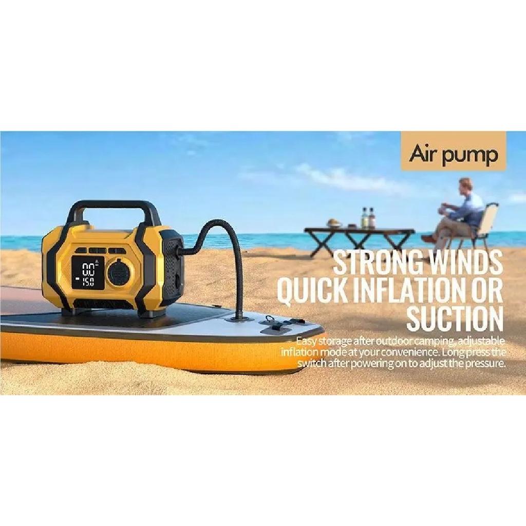 6 in 1 Car Jump Starter 15V with LED SOS Light Air Pump Portable High Pressure Air Compressor For Car/Motorcycle/ Bicycle.