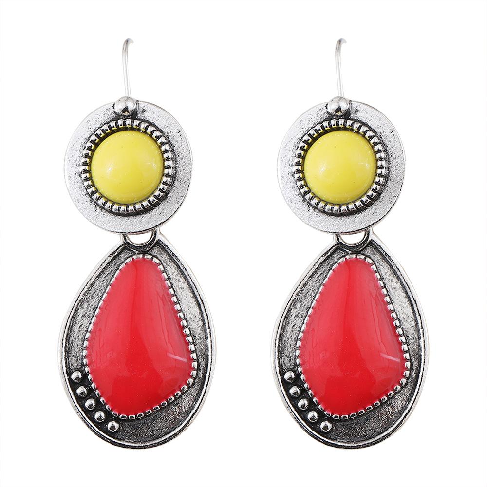 

Винтажные нерегулярные ювелирные изделия из натурального камня, старинные серебряные серьги