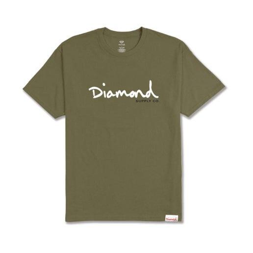 Army Green Diamond Supply Script Tee Unisex T-Shirt XXXL
