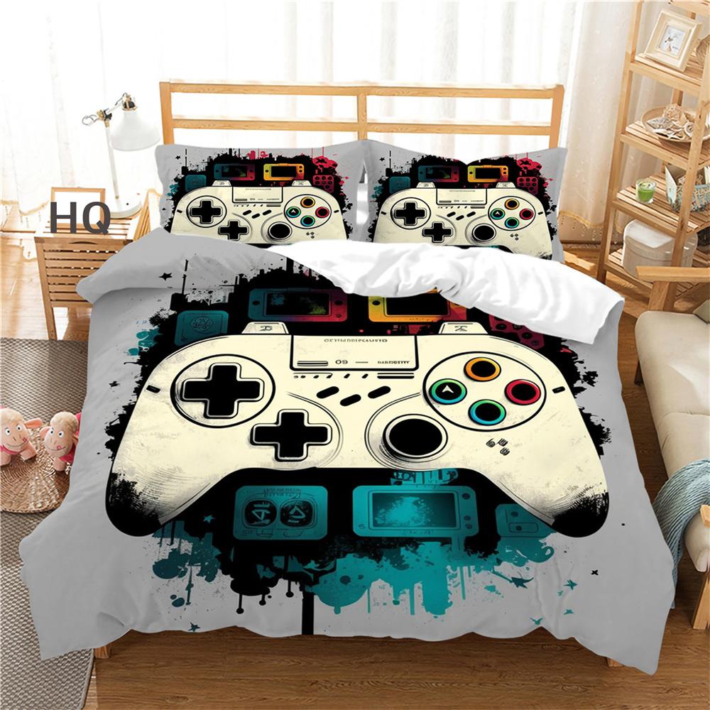 Spielkonsole Bedruckte Bettbezüge Doppelbett Bettwäsche-Set Bezug Mann Kind Design Hochrangige Heimtextilien