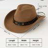 Men's and women's models, western cowboy hat, metal flower accessories pu leather belt, jazz hat, stage performance hat.