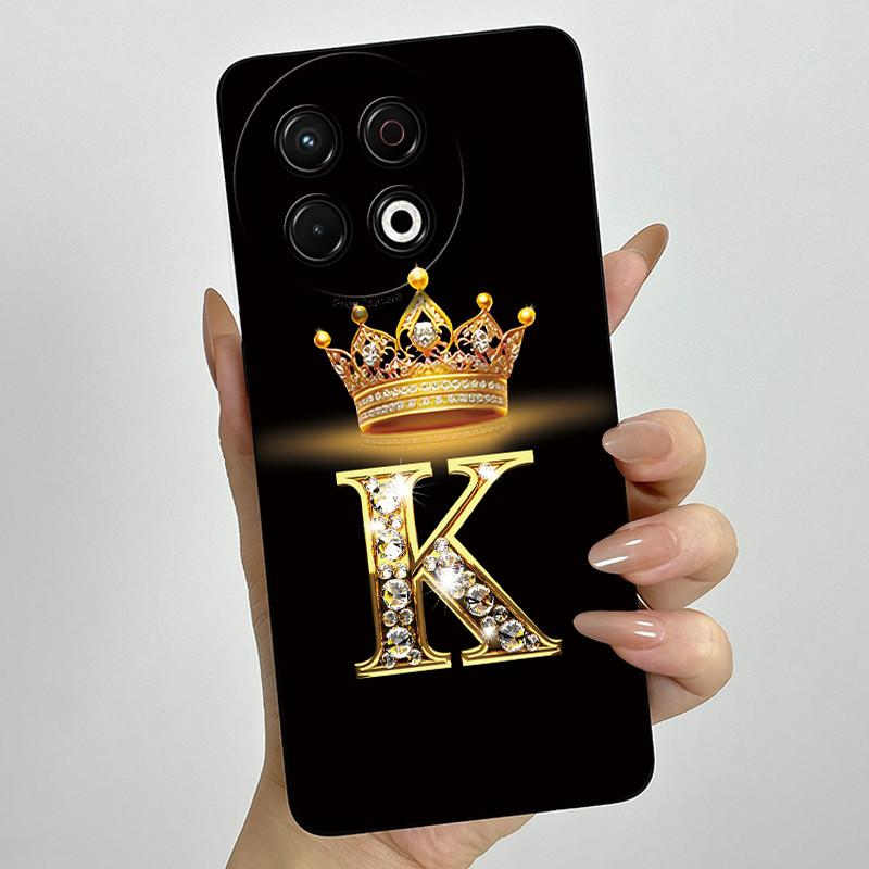 For Tecno Spark 30 Pro 4G KL7 Case Crown Letters Camera Protection Shockproof Anti-Fingerprint Cover For Tecno Spark30 Pro Coque