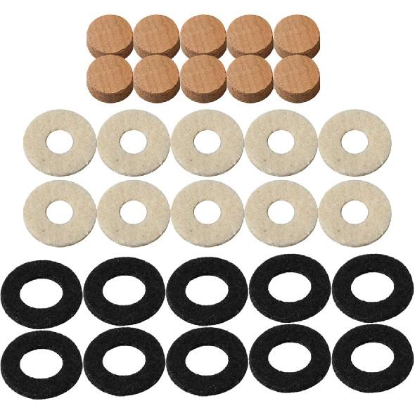 BQLZR Trumpet Water Key Spring Trumpet Drain Valve Cork Pad Cap Felt Washer Pack of 30