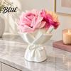 Flat Bottom Vase 3D Printed Bouquet Wrapping Vase Wrapped Style Flower Indooe Holder Home Arrangement Accessory for Desk Decor Aesthetic