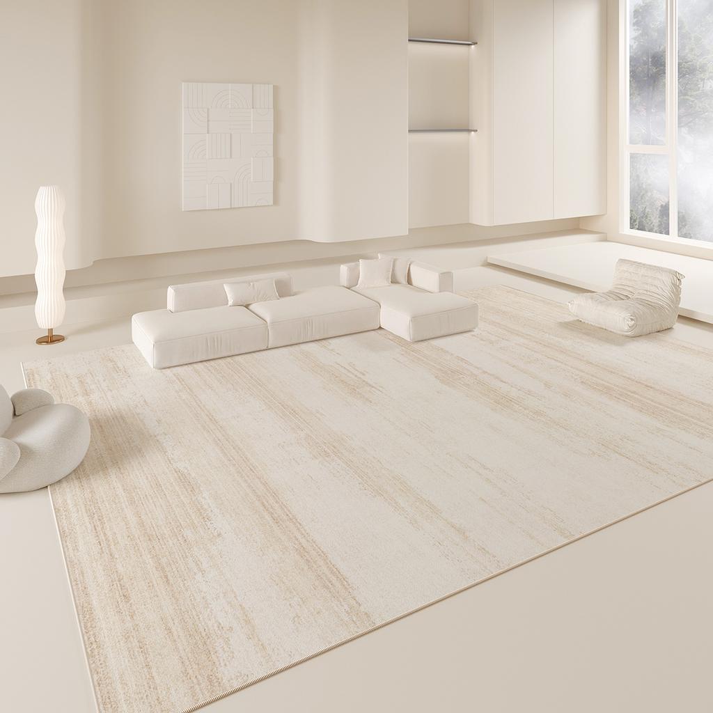 Line Cream Style Carpet Anti-slip and Easy-to-Clean Bedroom Floor Mat Living Room Carpet Home Decoration