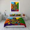 Colorful Geometric Turtle Print Bedding Duvet Cover Set Duvet Cover Pillowcases  (1*Duvet Cover 2*Pillowcases, without duvet insert)
