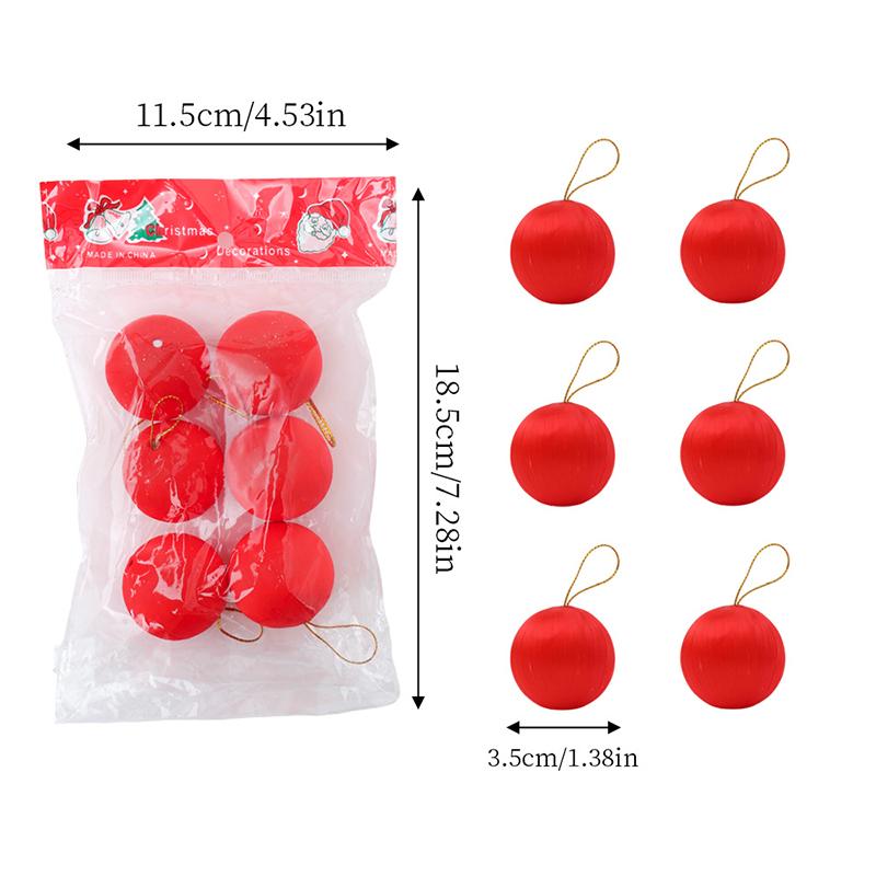 4CM Christmas Satin Ball Christmas Silk Ball Ornament Christmas Tree Hanging Decorations for Home Party Decor New Year Gifts