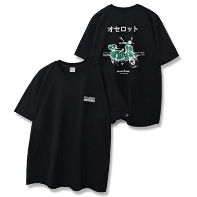 Osillos C53 Round Bicycle Short Sleeve T-Shirt_Black