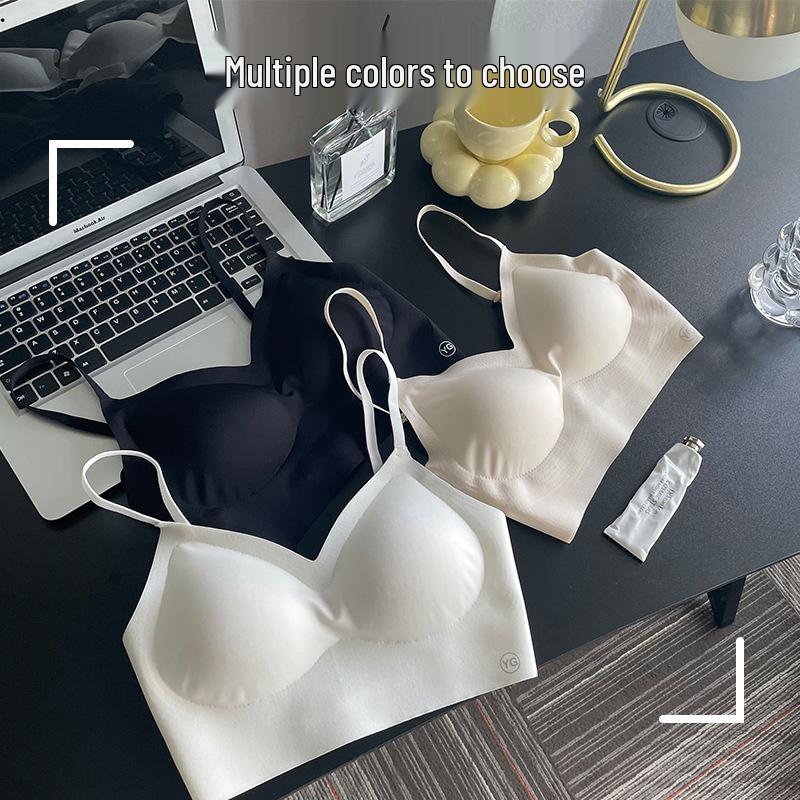 Large U-shaped White Criss-cross Open Back Push-up Bra for Small Busts - Strappy, Seamless, Sexy Style.