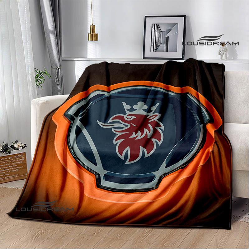 3D S-Scania Truck Printed Blanket Picnic Blanket Warm Flannel Blankets Home Bed Linings Blankets for Beds Birthday Gift
