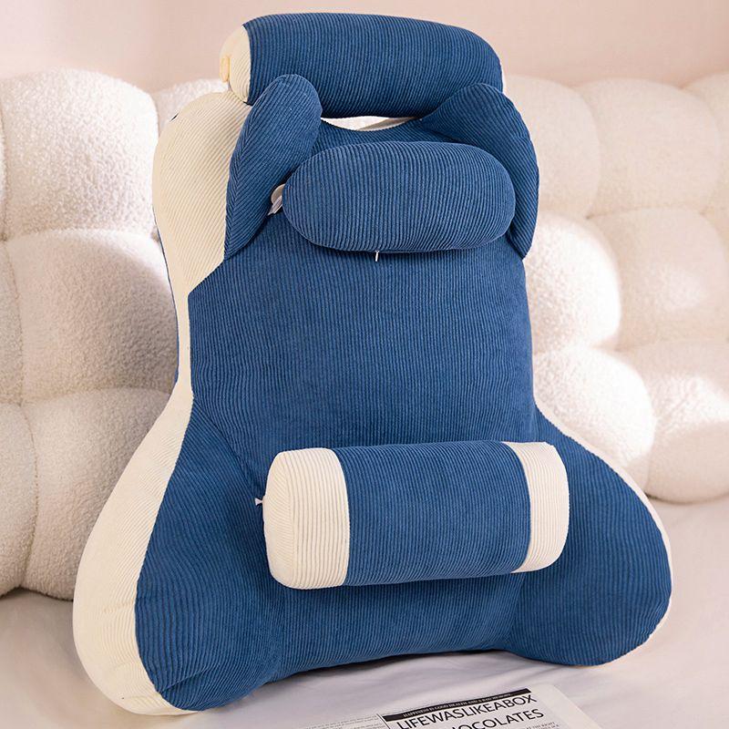 

Прикроватная подушка-спинка Съемная и моющаяся подушка для поясничной поддержки Общежитие Гостиная Диван Татами Подушка-спинка 50x60cm озеро синий