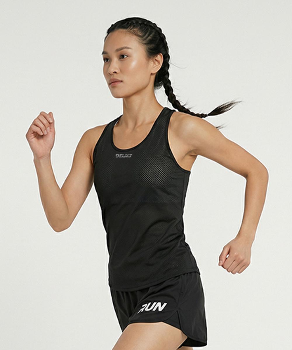 Dues Fishing Essential Running Singlet Black W 100