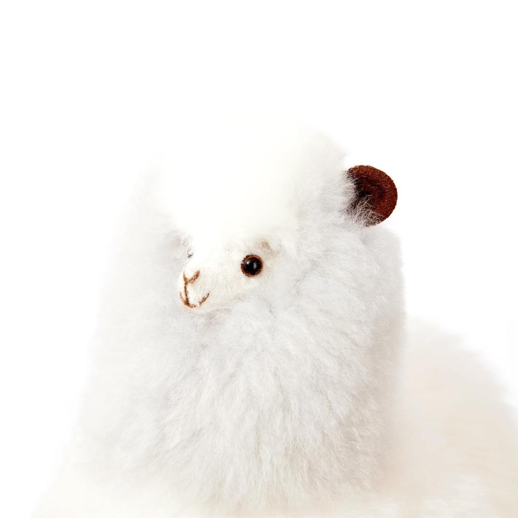 INJOI Plüsch-Alpaka-Spielzeug, Flauschig und Niedlich, Handgefertigt mit Seltenem Natürlichem Alpakafell, Perfekt für Jahrestage und Besondere Anlässe, als Geschenk (30cm,