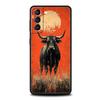 Bull Animal Phone Case For Samsung Galaxy S25 Edge S24 S23 S22 Ultra S20 S21 FE 5G S10 S9 Plus S10E Soft Cover