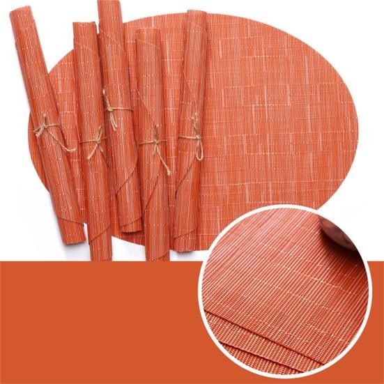 Place Mat Anti-scratch Insulated Oval Anti-slip PVC Table Placemat Household Supplies