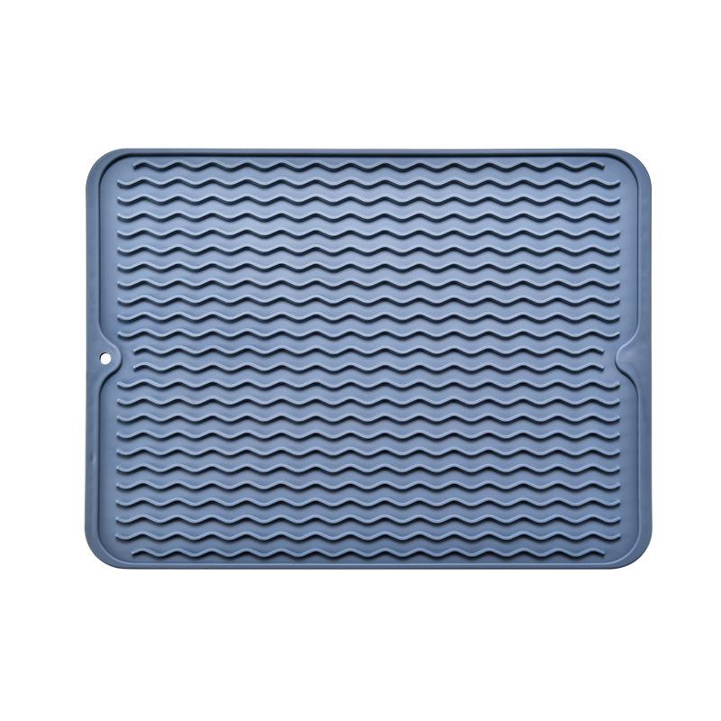 Food-Grade Non-Slip Rubber Sink Protector: Multi-Purpose Hollow Drain Mat, Anti-Fall Debris Filter, Heat Insulation Pad