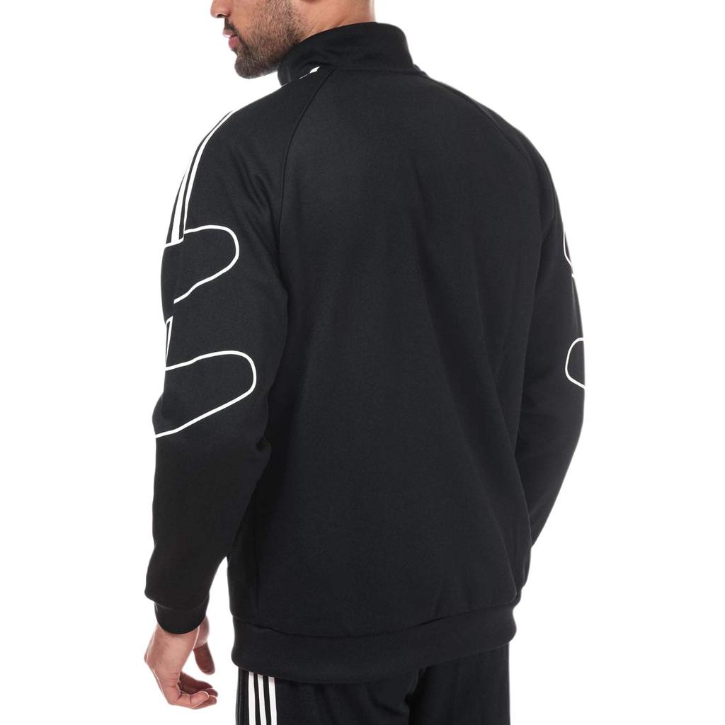 Adidas Originals Flamestrike Classic Series Striped Zip Shoulder Long Sleeve Jacket Men Jackets DU8111