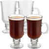 Clear Irish Glass Coffee Cups with Footed Stem Base,Goblet Mugs,for Chocolate Latte Smoothie,Coffee Accessories Drinkware,250ml