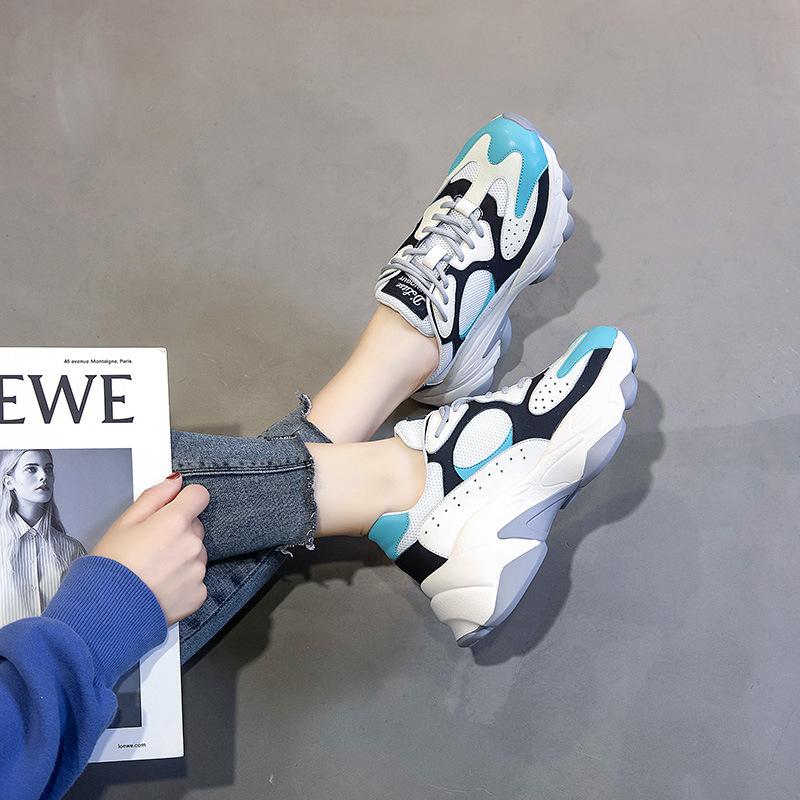 Leather dad shoes women's 2025 spring new Korean version versatile sports shoes children's thick-soled shallow-mouth casual women's shoes