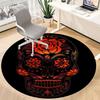 1pc Sugar Skull Design Chair Carpet for Office, Round Non Slip Durable Large Size Office Carpet, Suitable for Office