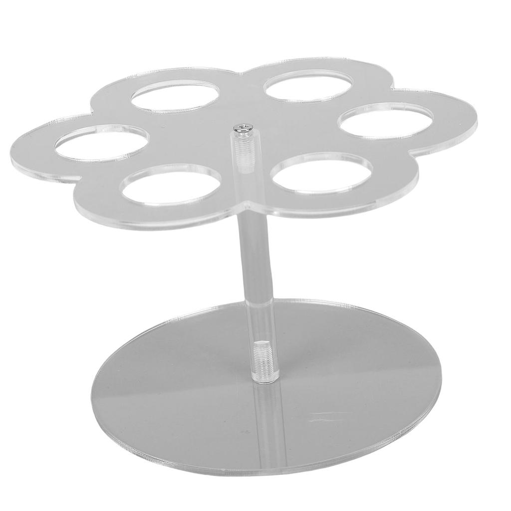 Organizer Fit for Cirkul Cartridge 6 Holes Acrylic Clear Round Flavor Bottle Holder Storage Rack for Kitchen Countertop