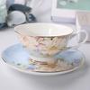 English British Afternoon Tea Cup  Premium Coffee Cups and Plates Home Office Cafe Ceramic Coffee Mug Bone Porcelain Cup
