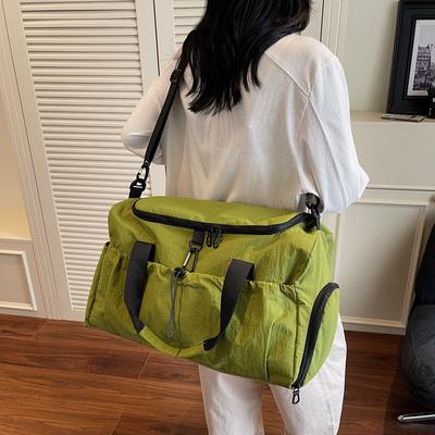 Large Capacity Travel Bag Women's Lightweight Extensible Portable Sports Fitness Bag Storage Luggage Bag