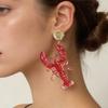 DIGADAGU Alloy Resin Marine Animal Dangle Earrings New Minimalist Statement Earrings Women Jewelry Accessories