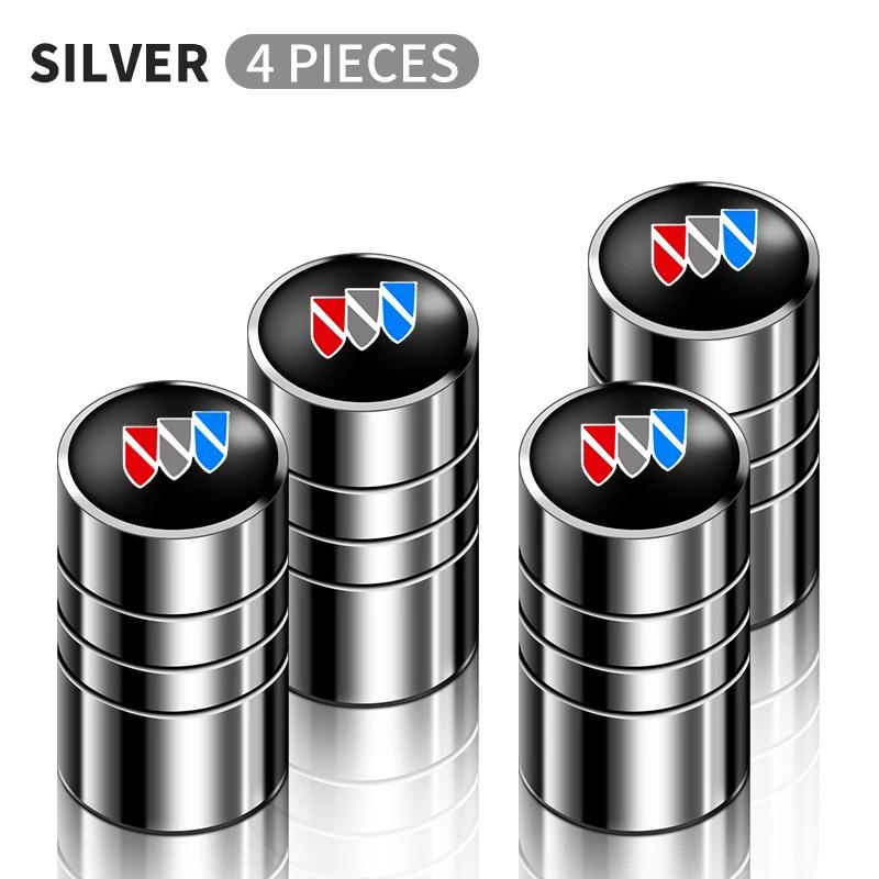 4Pcs Car Wheel Metal Valve Caps Auto Tire Air Stem Cover Bolt Cap For Buick Encore Lacrosse 2010-2020 2021 2022 Car Accessories